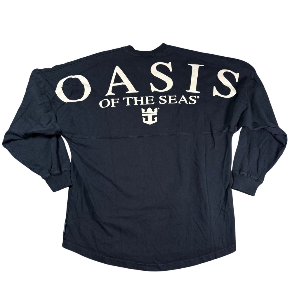 Spirit Jersey Oasis of the Seas Shirt Women M Black Royal Caribbean Long Sleeve